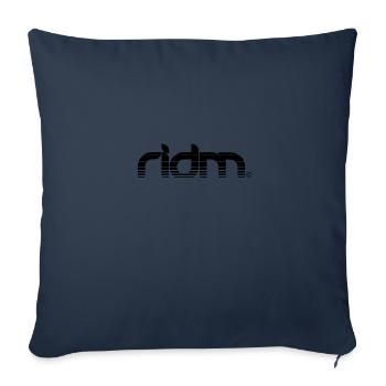 RIDM rayé - Housse de coussin décorative 45 x 45 cm - bleu marine - Devant