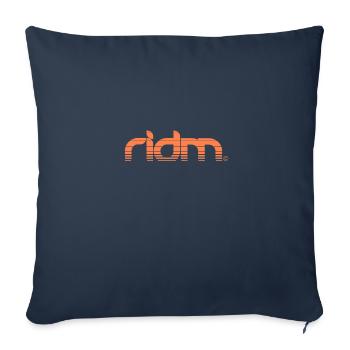 RIDM Rayé - Housse de coussin décorative 45 x 45 cm - bleu marine - Devant