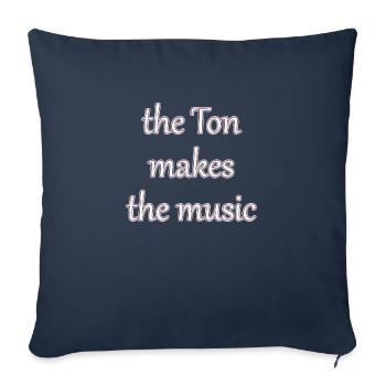 le Ton fait la musique - Housse de coussin décorative 45 x 45 cm - bleu marine - Devant