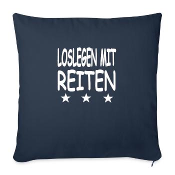 Reiten - Sofakissenbezug 45 x 45 cm - Navy - Vorne