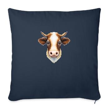 Pixaa the Cow - Sofa pillowcase 17,3'' x 17,3'' (45 x 45 cm) - navy - Front