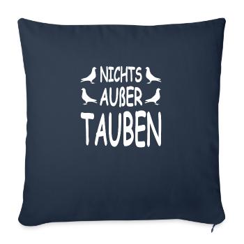 Tauben - Sofakissenbezug 45 x 45 cm - Navy - Vorne