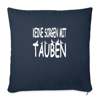 Tauben - Sofakissenbezug 45 x 45 cm - Navy - Vorne