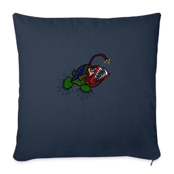 Anglerfisch - Sofakissenbezug 45 x 45 cm - Navy - Vorne