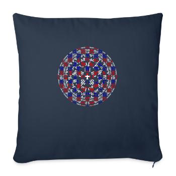 Croatie hrvatska kroatia europe zagreb glagoljica - Housse de coussin décorative 45 x 45 cm - bleu marine - Devant