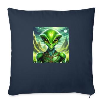 Firefly Lunar Green Alien Character - Sofa pillowcase 17,3'' x 17,3'' (45 x 45 cm) - navy - Front
