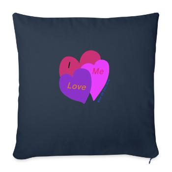 Love me - Sofa pillowcase 17,3'' x 17,3'' (45 x 45 cm) - navy - Front