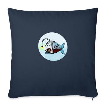 Leuchtfisch Unterwasserlamp - Sofakissenbezug 45 x 45 cm - Navy - Vorne