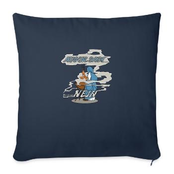 Augur sagt Nein - Sofakissenbezug 45 x 45 cm - Navy - Vorne
