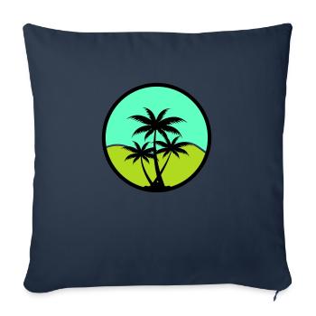 palmen - Sofakissenbezug 45 x 45 cm - Navy - Vorne