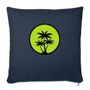 Palm trees - Sofa pillowcase 17,3'' x 17,3'' (45 x 45 cm) - navy - Front