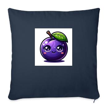 Violet prune - Housse de coussin décorative 45 x 45 cm - bleu marine - Devant