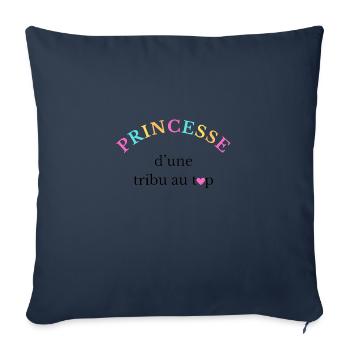 Princesse d'une tribu au top - Housse de coussin décorative 45 x 45 cm - bleu marine - Devant