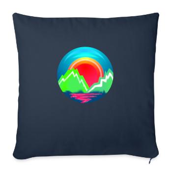 Landschaft - Sofakissenbezug 45 x 45 cm - Navy - Vorne