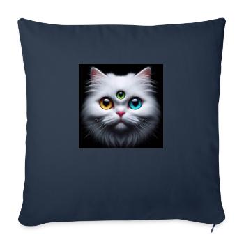 3 eyes cat - Sofakissenbezug 45 x 45 cm - Navy - Vorne