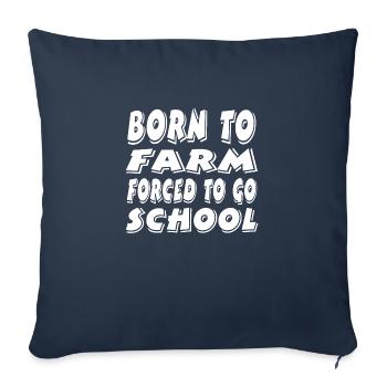 Ferme - Housse de coussin décorative 45 x 45 cm - bleu marine - Devant