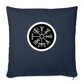 Wikinger Kompass schwarz - Sofakissenbezug 45 x 45 cm - Navy - Vorne
