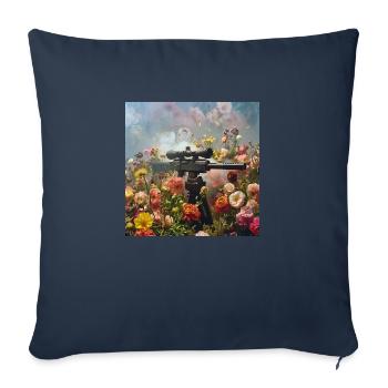 Flower Power - Sofakissenbezug 45 x 45 cm - Navy - Vorne