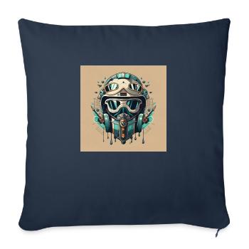 Future Style Motorradhelm - Sofakissenbezug 45 x 45 cm - Navy - Vorne