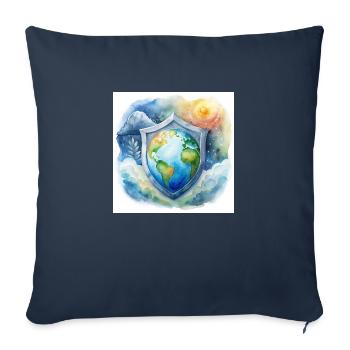 Klimaschutz - Sofakissenbezug 45 x 45 cm - Navy - Vorne