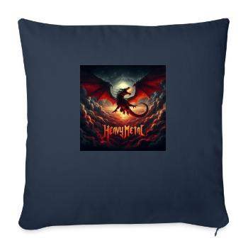 Heavy Metal Dragon - Sofa pillowcase 17,3'' x 17,3'' (45 x 45 cm) - navy - Front