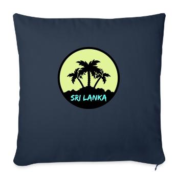 Sri Lanka - Housse de coussin décorative 45 x 45 cm - bleu marine - Devant