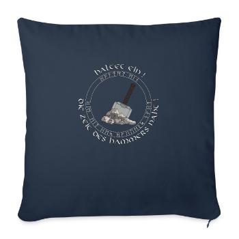 Temps de marteau - Housse de coussin décorative 45 x 45 cm - bleu marine - Devant