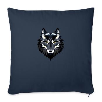 Wolf - Sofa pillowcase 17,3'' x 17,3'' (45 x 45 cm) - navy - Front