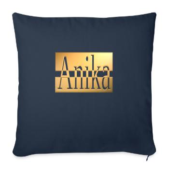 anika2 - Housse de coussin décorative 45 x 45 cm - bleu marine - Devant