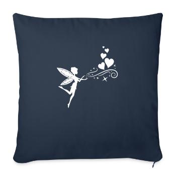 Fairy Elf Hearts - Sofa pillowcase 17,3'' x 17,3'' (45 x 45 cm) - navy - Front