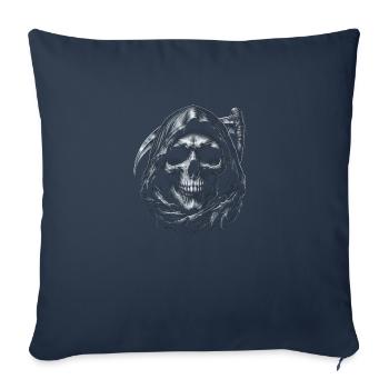 Schädel des Schnitters - Sofakissenbezug 45 x 45 cm - Navy - Vorne
