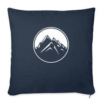 mountains - Sofa pillowcase 17,3'' x 17,3'' (45 x 45 cm) - navy - Front