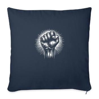 Le pouvoir de l’unité - Housse de coussin décorative 45 x 45 cm - bleu marine - Devant
