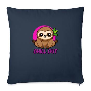 SLOTH. CHILL OUT - Sofa pillowcase 17,3'' x 17,3'' (45 x 45 cm) - navy - Front