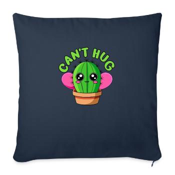 CACTUS. CAN'T HUG - Sofa pillowcase 17,3'' x 17,3'' (45 x 45 cm) - navy - Front