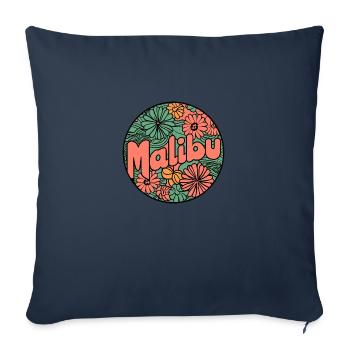 Malibu Surfy Psychedelic Groovy Design - Sofa pillowcase 17,3'' x 17,3'' (45 x 45 cm) - navy - Front