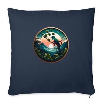 Quetzal - Housse de coussin décorative 45 x 45 cm - bleu marine - Devant