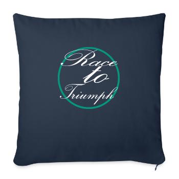 Festivals de courses de chevaux Stratégie de courses de chevaux - Housse de coussin décorative 45 x 45 cm - bleu marine - Devant