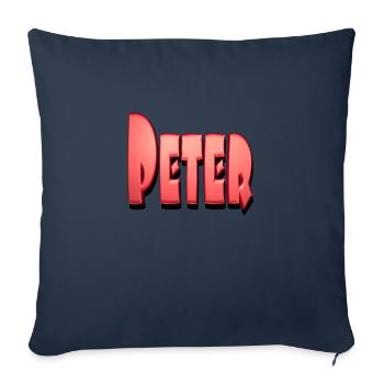 peter2 - Sofa pillowcase 17,3'' x 17,3'' (45 x 45 cm) - navy - Front