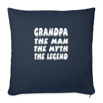 Grandfather - Sofa pillowcase 17,3'' x 17,3'' (45 x 45 cm) - navy - Front