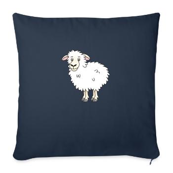 lustiges Schaf - Sofakissenbezug 45 x 45 cm - Navy - Vorne
