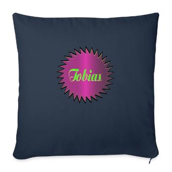 Tobias2 - Housse de coussin décorative 45 x 45 cm - bleu marine - Devant