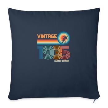 Vintage 1935 limited edition - Housse de coussin décorative 45 x 45 cm - bleu marine - Devant