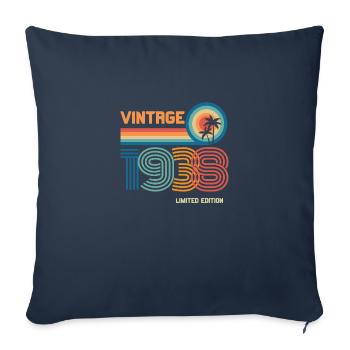 Vintage 1938 limited edition - Sofa pillowcase 17,3'' x 17,3'' (45 x 45 cm) - navy - Front