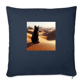 A true cat in a desert 3 - Sofa pillowcase 17,3'' x 17,3'' (45 x 45 cm) - navy - Front