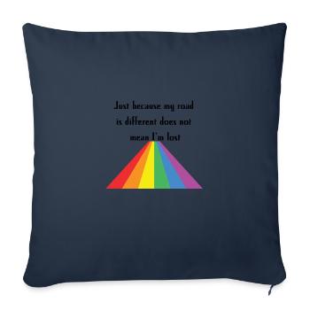 Super cool pride T-shirt - Sofa pillowcase 17,3'' x 17,3'' (45 x 45 cm) - navy - Front
