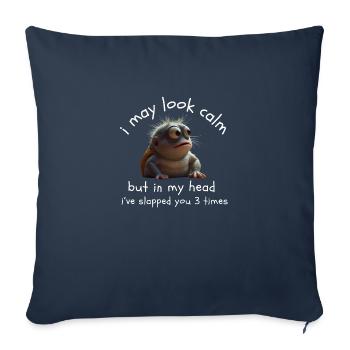 I may look calm... but in my head - Sofa pillowcase 17,3'' x 17,3'' (45 x 45 cm) - navy - Front