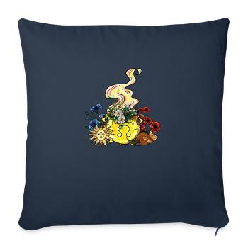 Litha Hexenkessel - Sofakissenbezug 45 x 45 cm - Navy - Vorne