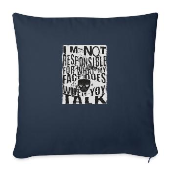 I m not a people person Funny anti social quote 40 - Sofa pillowcase 17,3'' x 17,3'' (45 x 45 cm) - navy - Front