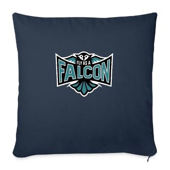 Fly As A Falcon - Grey Blue - Sofa pillowcase 17,3'' x 17,3'' (45 x 45 cm) - navy - Front